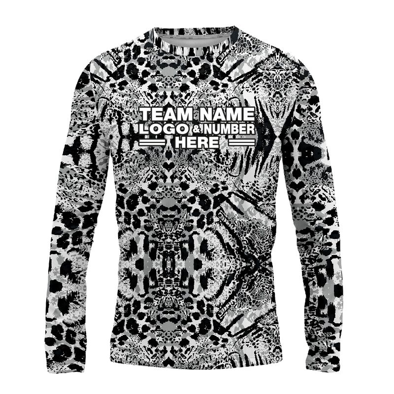 Custom Fully Monochrome Animal Print Performance Long Sleeves 10411