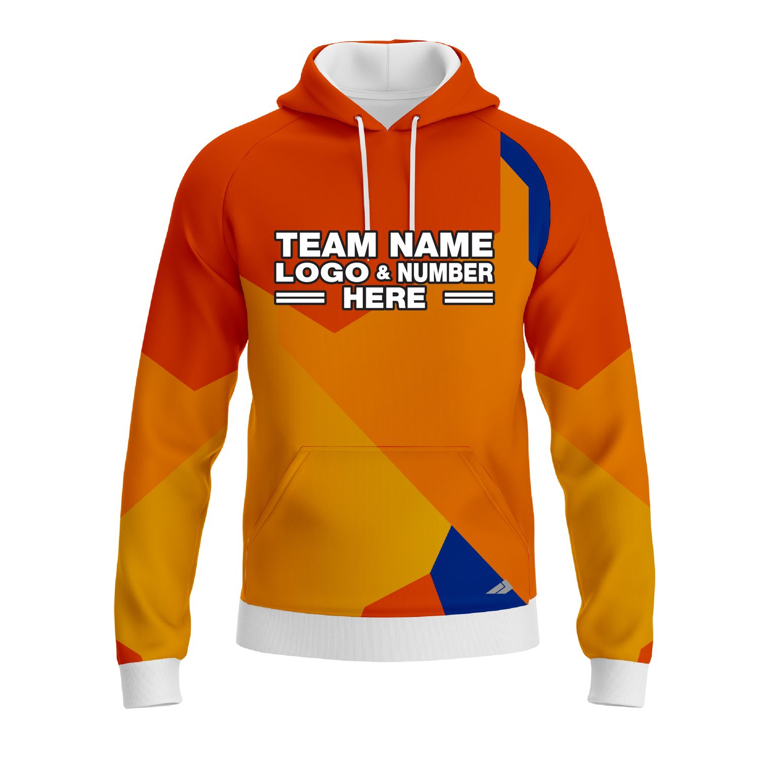 Custom Fully Sublimated Forms Pattern Green Blue Performance Sports Pullover Hoodie 10435