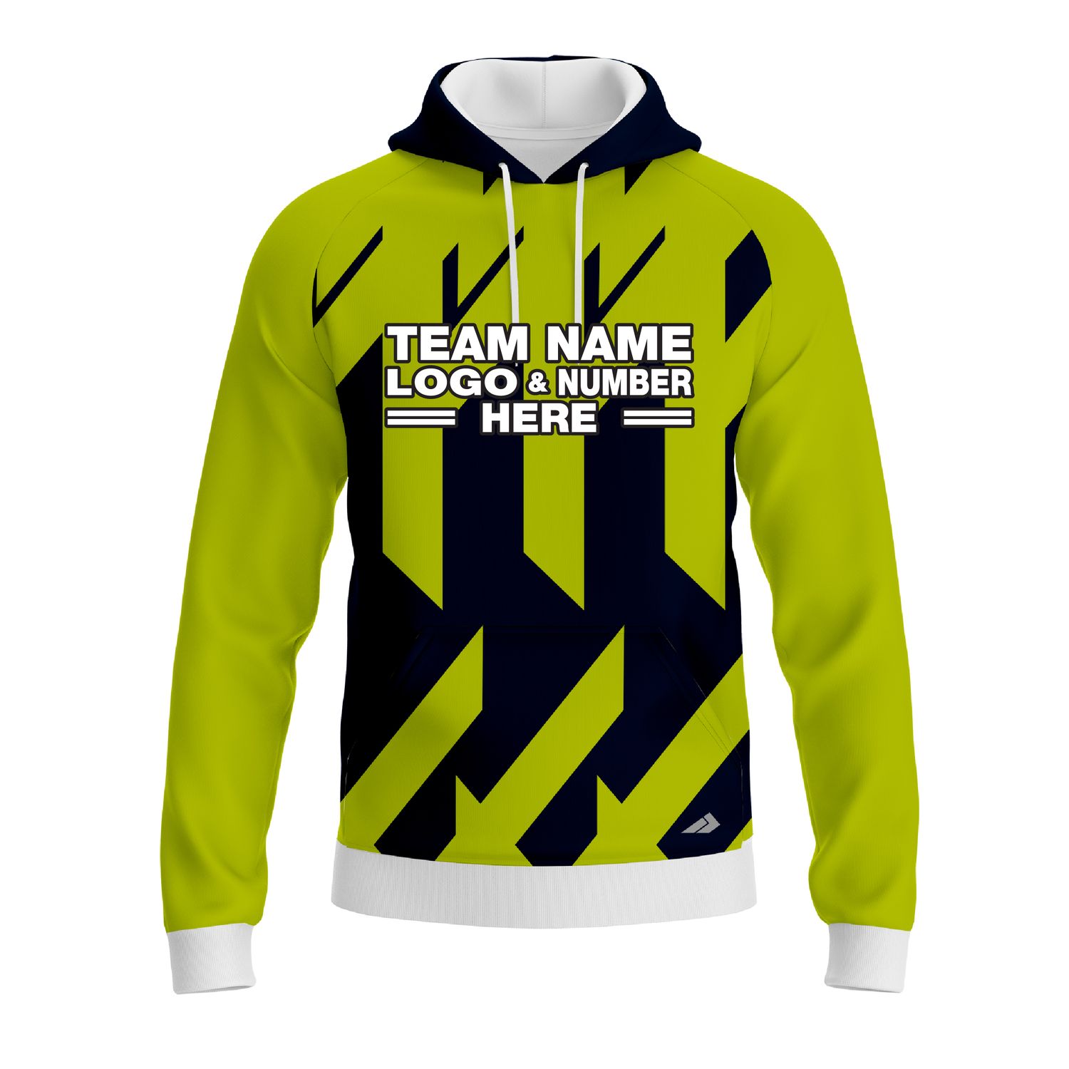 Custom Fully Sublimated Check Pattern Green Blue Performance Sports Pullover Hoodie 10449