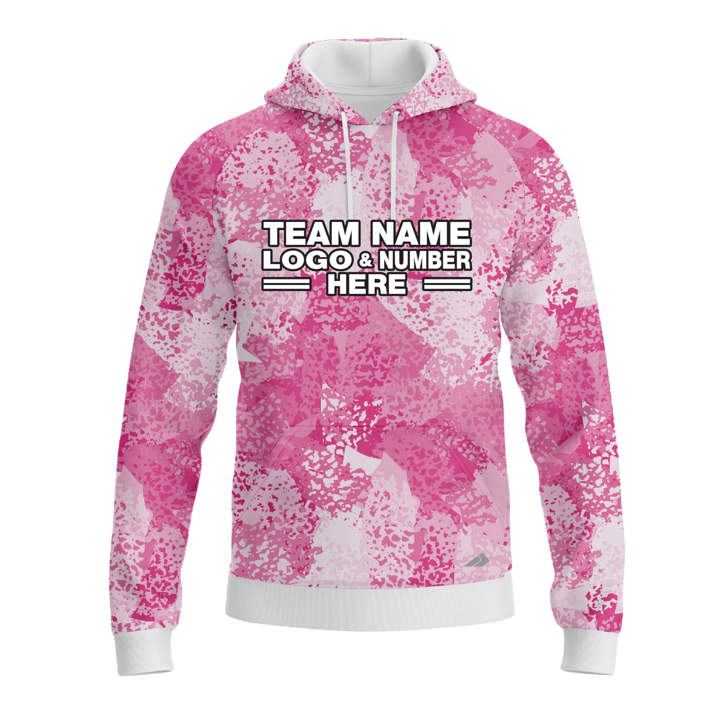 Custom Fully Sublimated Brushes Pattern Pink White Performance Sports Pullover Hoodie 10467