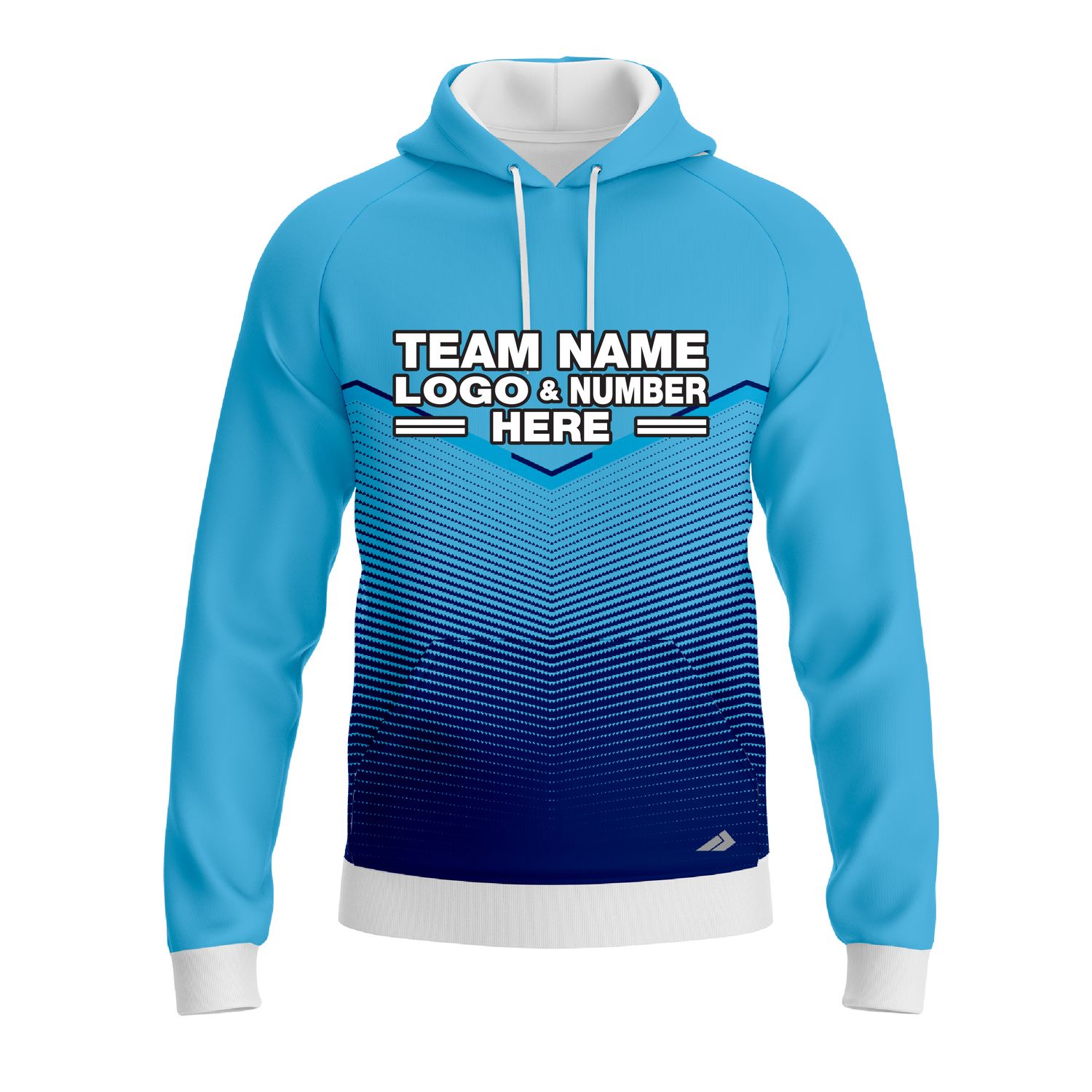 Custom Fully Sublimated Bold  Pattern Ble Performance Sports Pullover Hoodie 10489