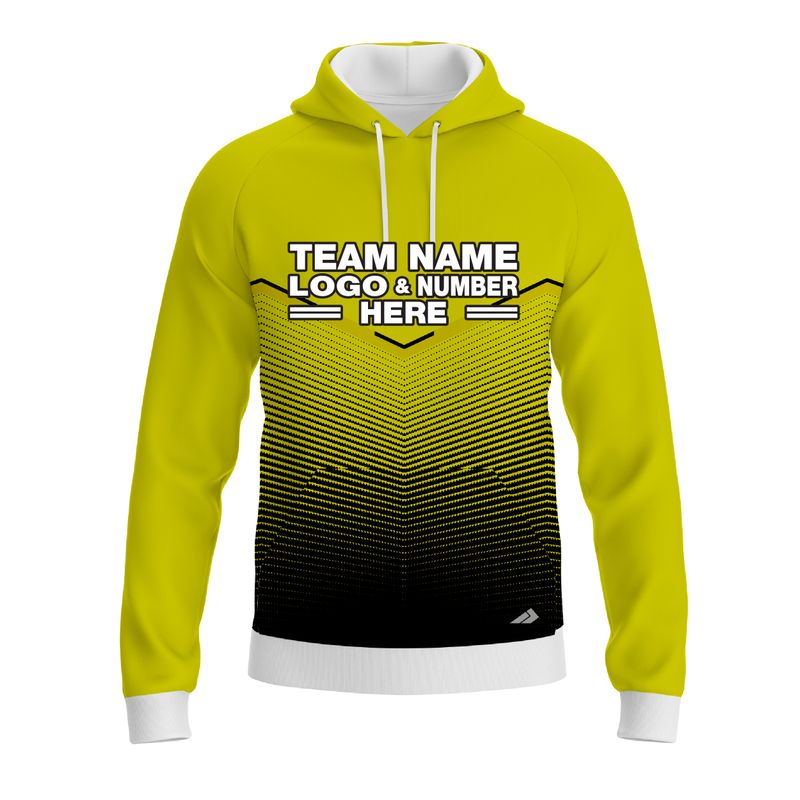 Custom Fully Sublimated Bold  Pattern Green Black Performance Sports Pullover Hoodie 10481