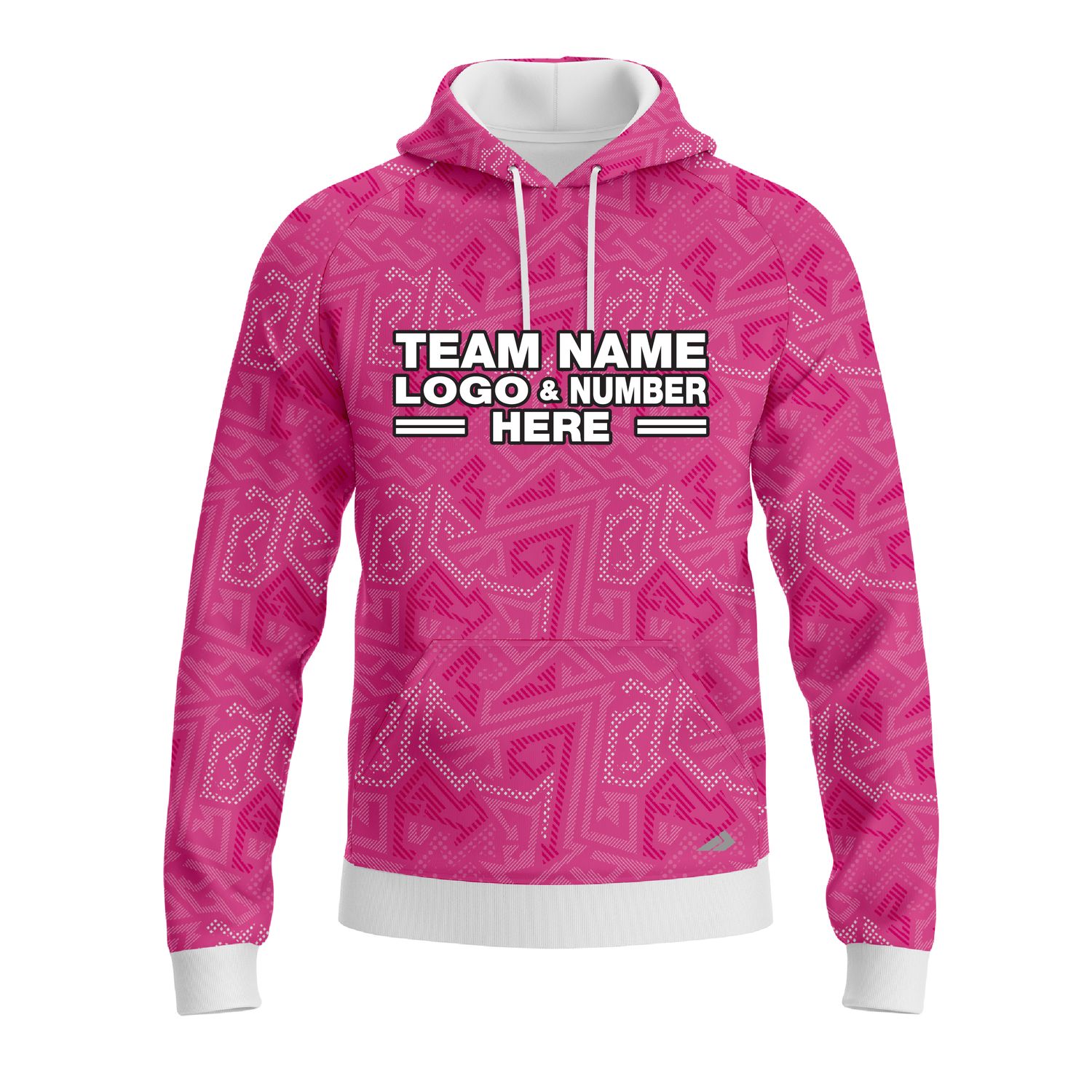 Custom Fully Sublimated Psychedelic Pattern Pink Performance Sports Pullover Hoodie 10549