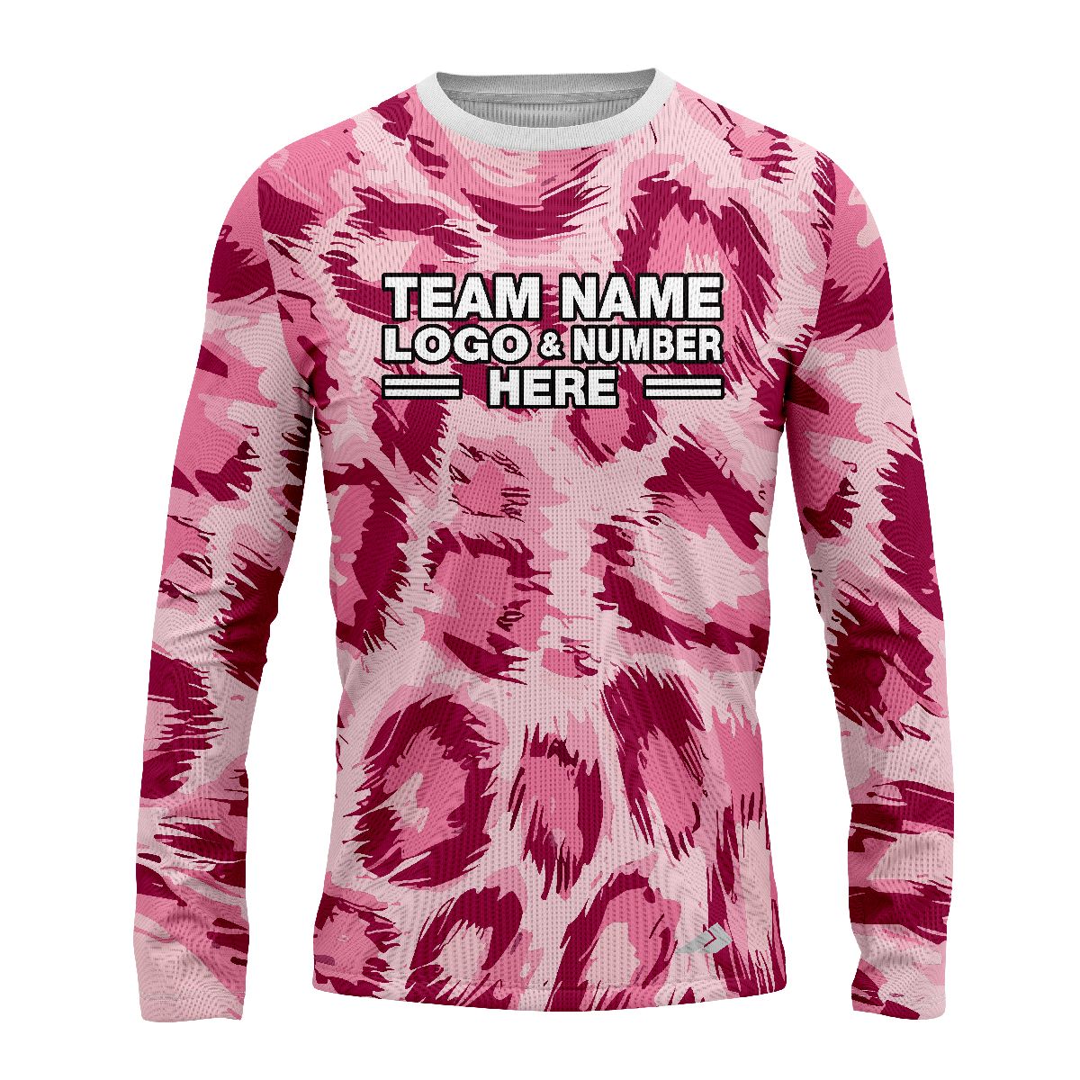 Custom Fully Sublimated Abstract Wild Pink Cheetah Print Performance Long Sleeves 10583