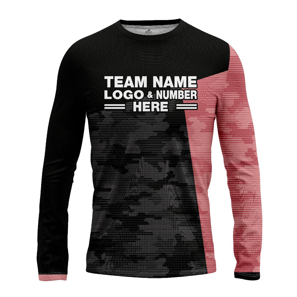 Custom Fully Sublimated ERDL Camo Pattern Black and Pink Performance Long Sleeves 10811