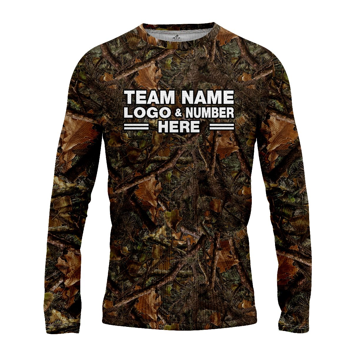 Custom Fully Sublimated Forest Camo Pattern One Performance Long Sleeves 10871