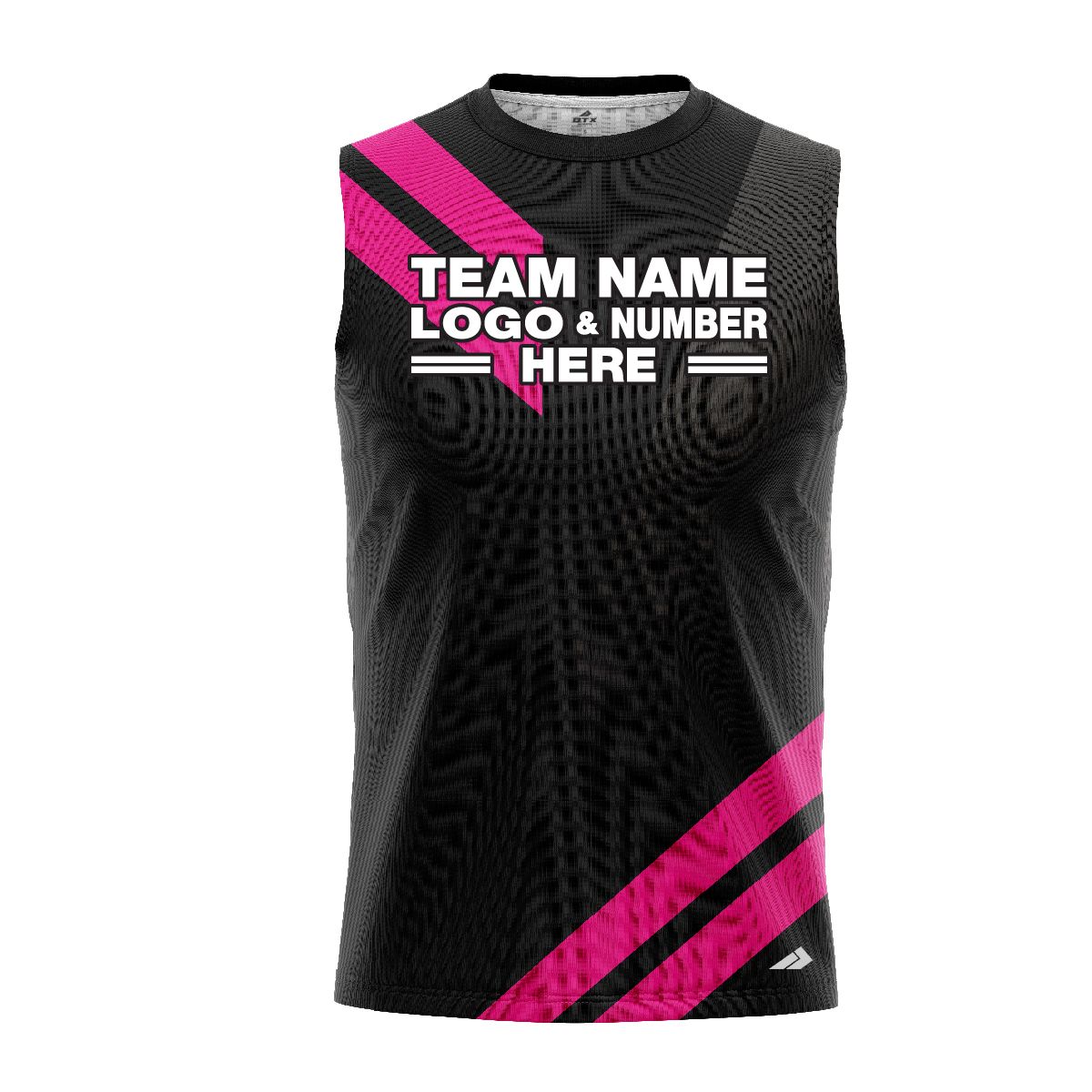 Custom Fully Sublimated Sport Neon Pattern Black Pink Performance Sleeveless 10999