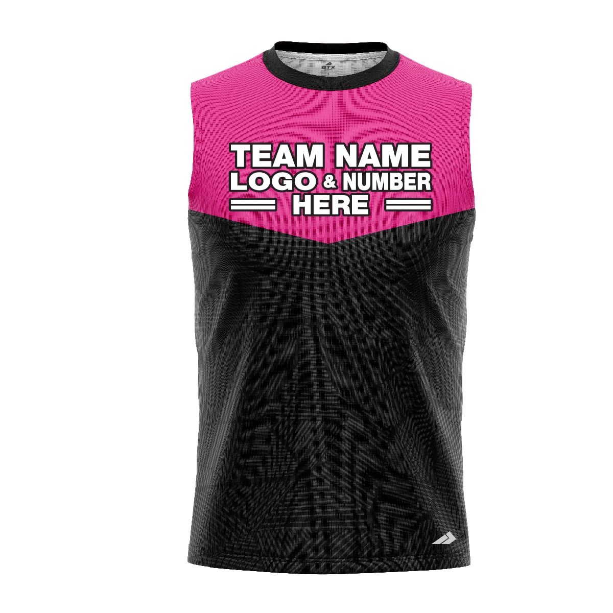 Custom Fully Sublimated Basic Neon Pattern Black Pink Performance Sleeveless 11035