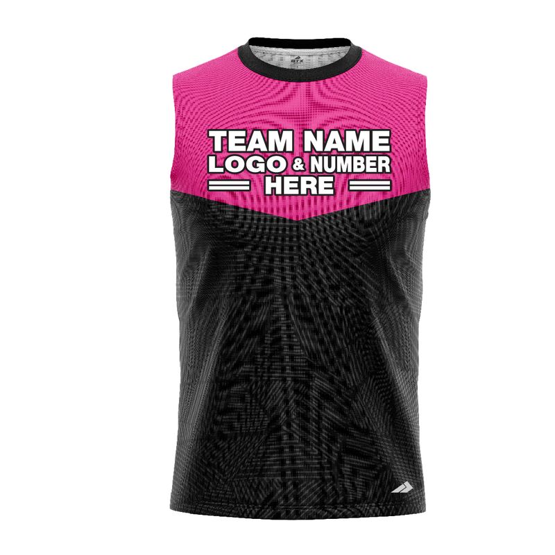 Custom Fully Sublimated Basic Neon Pattern Black Pink Performance Sleeveless 11035
