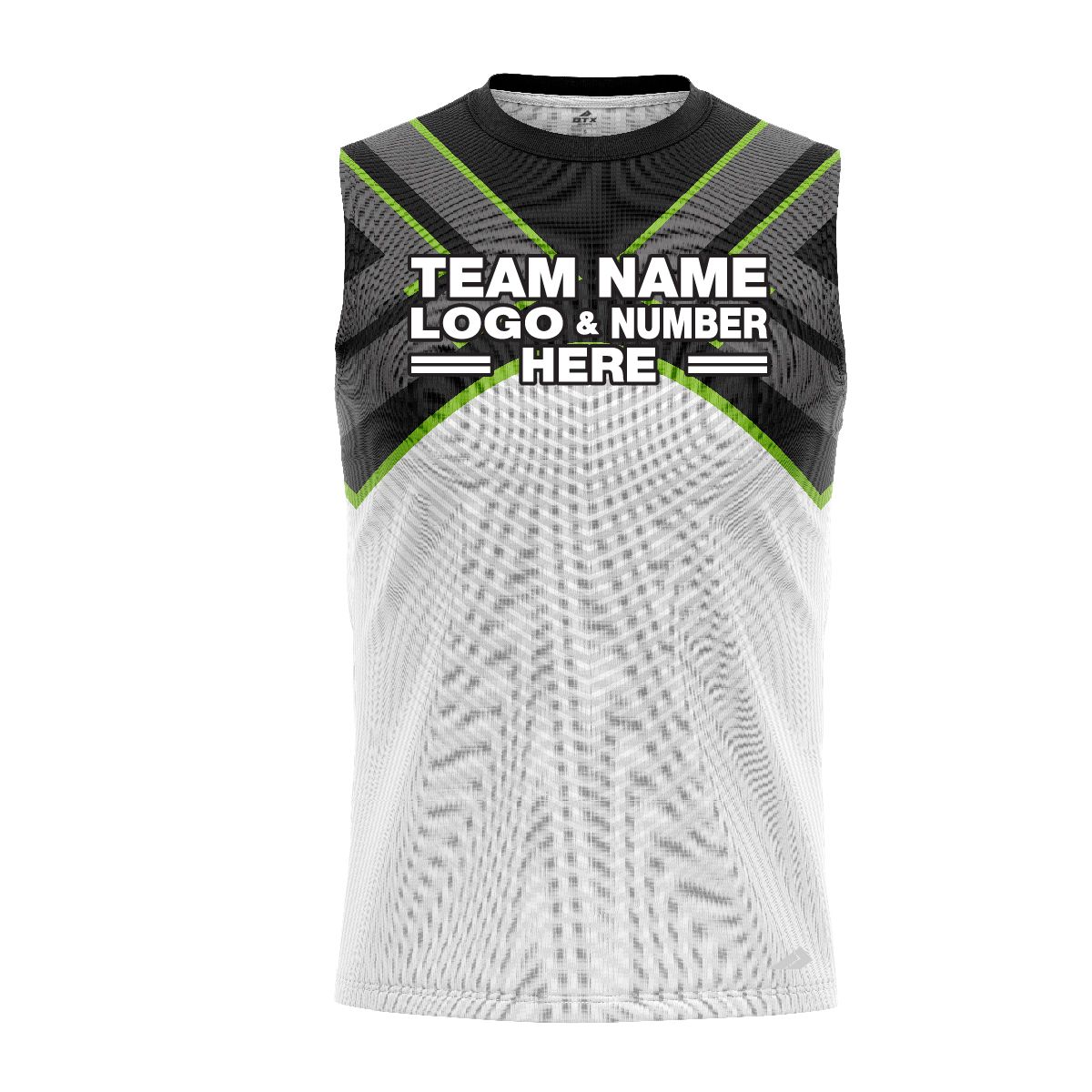 Custom Fully Sublimated Adventure BMX Neon Pattern Black Gray Yellow Performance Sleeveless 11111