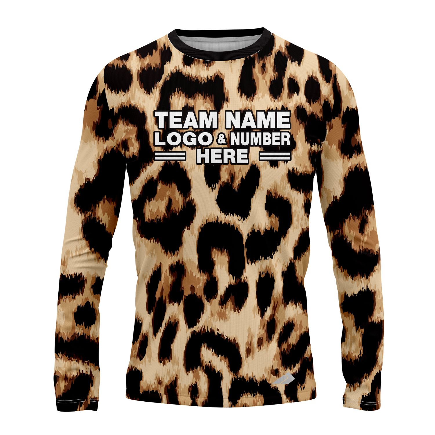 Custom Fully Sublimated Abstract Cheetah Animal Print Performance Long Sleeves 11203