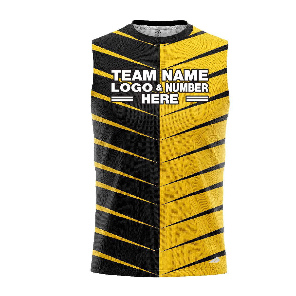 Custom Fully Sublimated Thorns Neon Pattern Yellow Performance Sleeveless 11223