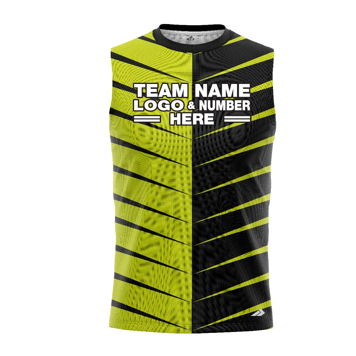 Custom Fully Sublimated Thorns Neon Pattern Green Performance Sleeveless 11227