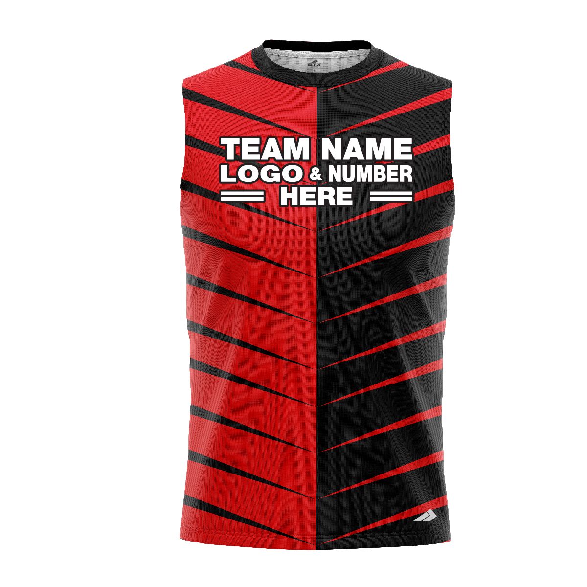 Custom Fully Sublimated Thorns Neon Pattern Red Performance Sleeveless 11235