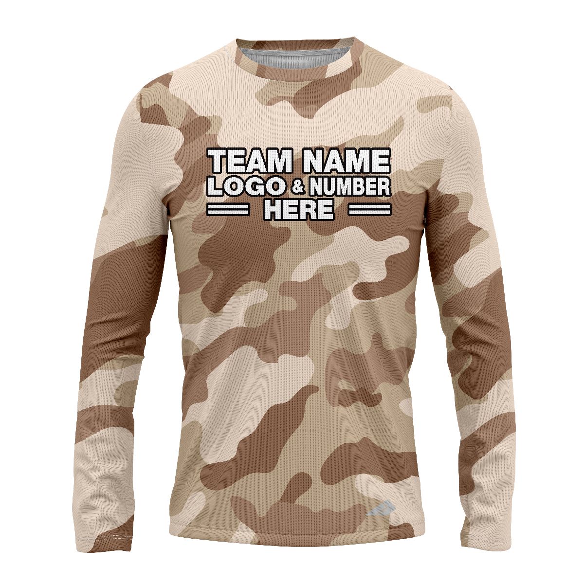 Custom Fully Sublimated Sand Camo Pattern Performance Long Sleeves 11399