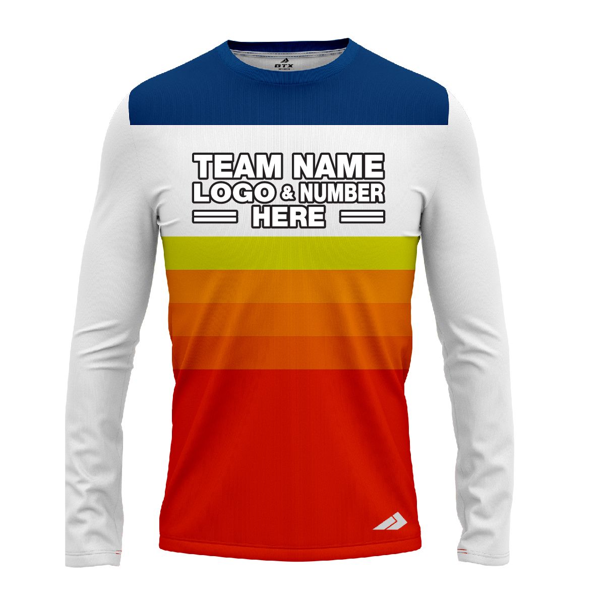 Custom Fully Sublimated Retro Stripe Neon Pattern Multicolor Performance Long Sleeves 12011