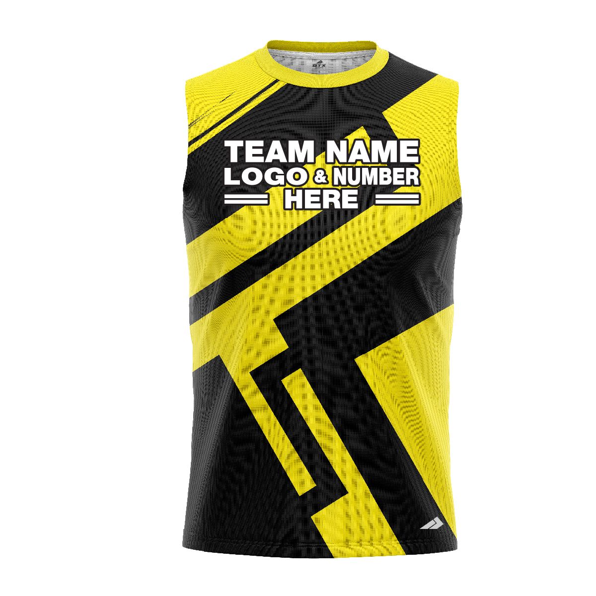 Custom Fully Sublimated Jenga Neon Pattern Yellow Performance Sleeveless 12071