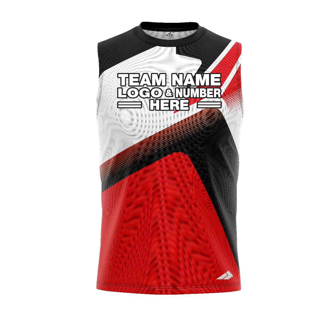 Custom Fully Sublimated Power Ranger Pattern Red Performance Sleeveless 12159