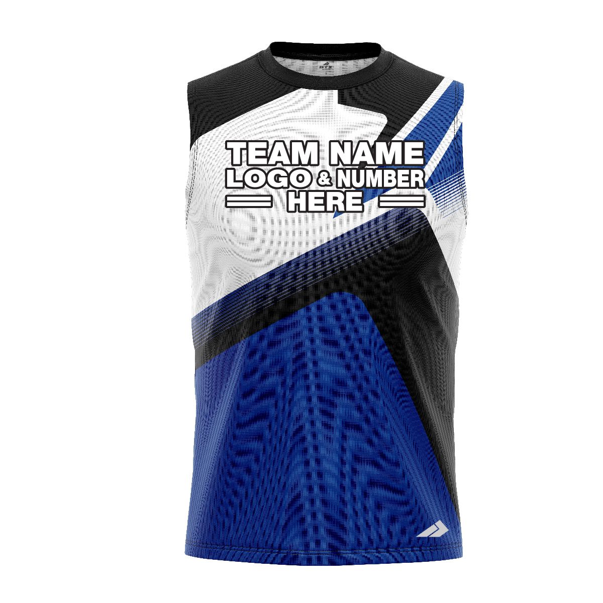 Custom Fully Sublimated Power Ranger Pattern Blue Performance Sleeveless 12227