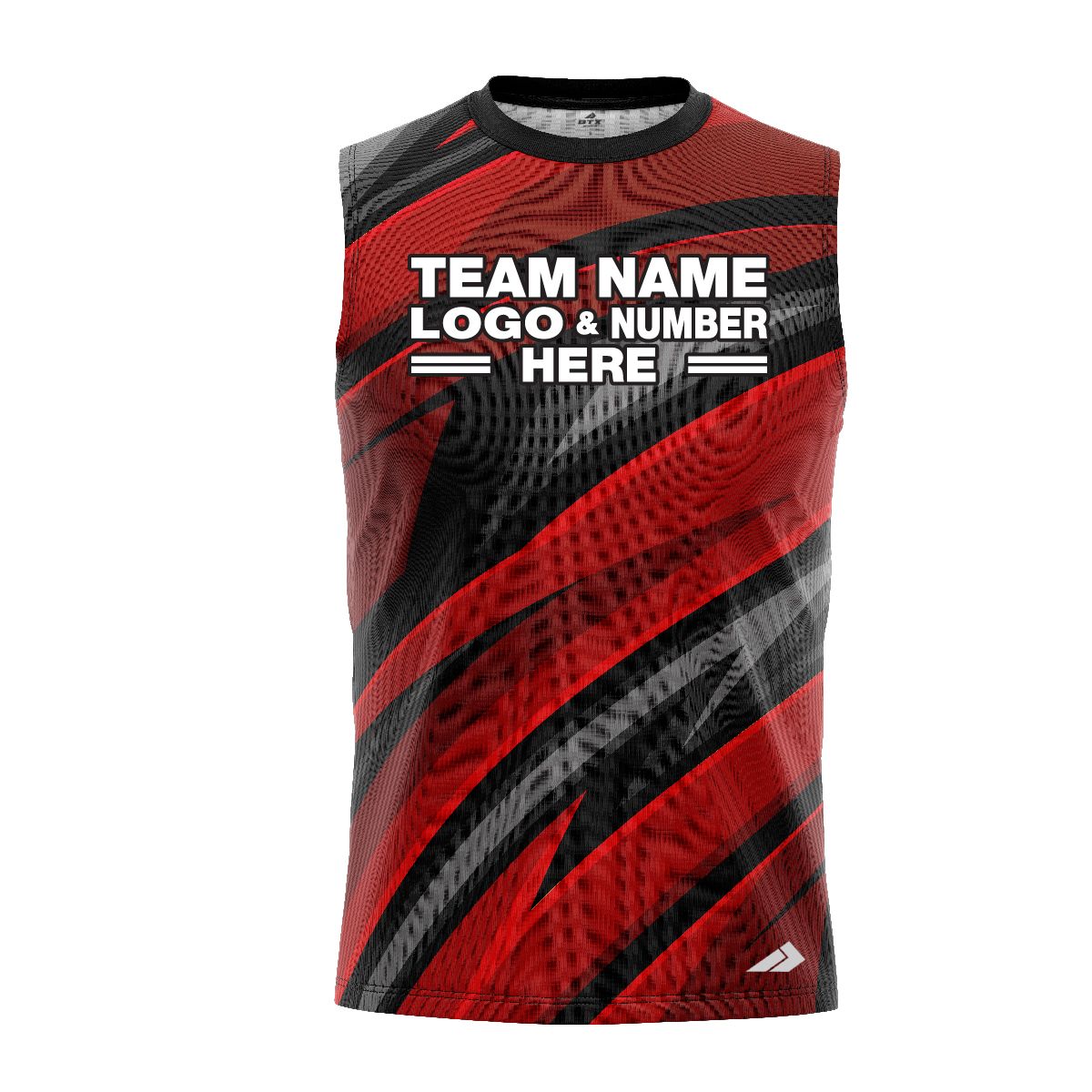 Custom Fully Sublimated High Energy Pattern One Red Performance Sleeveless 12243