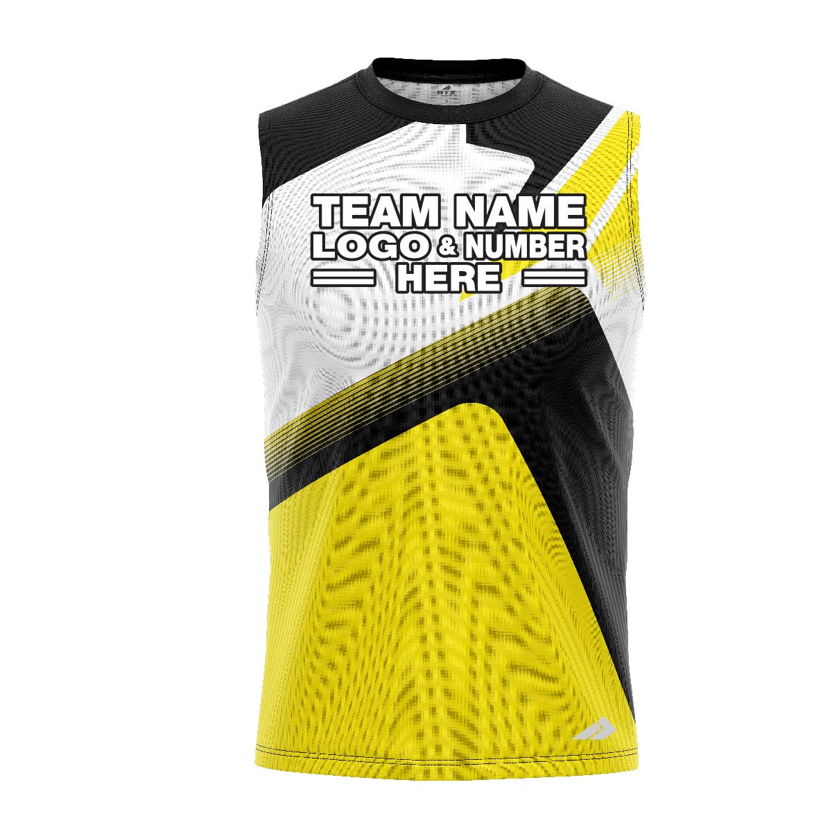 Custom Fully Sublimated Power Ranger Pattern Yellow Performance Sleeveless 12211