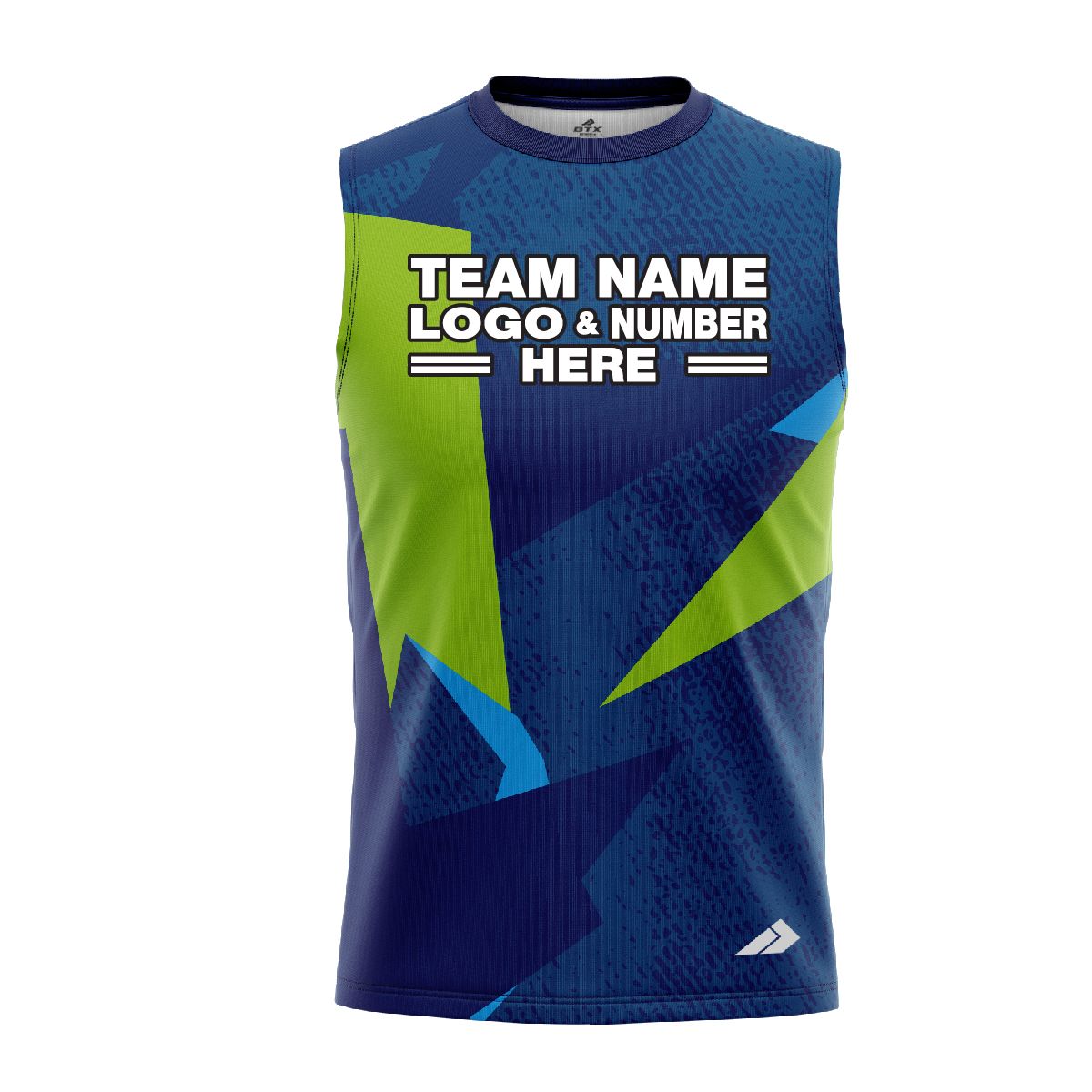Custom Fully Sublimated Broken Glass Pattern Dark Performance Sleeveless 12459