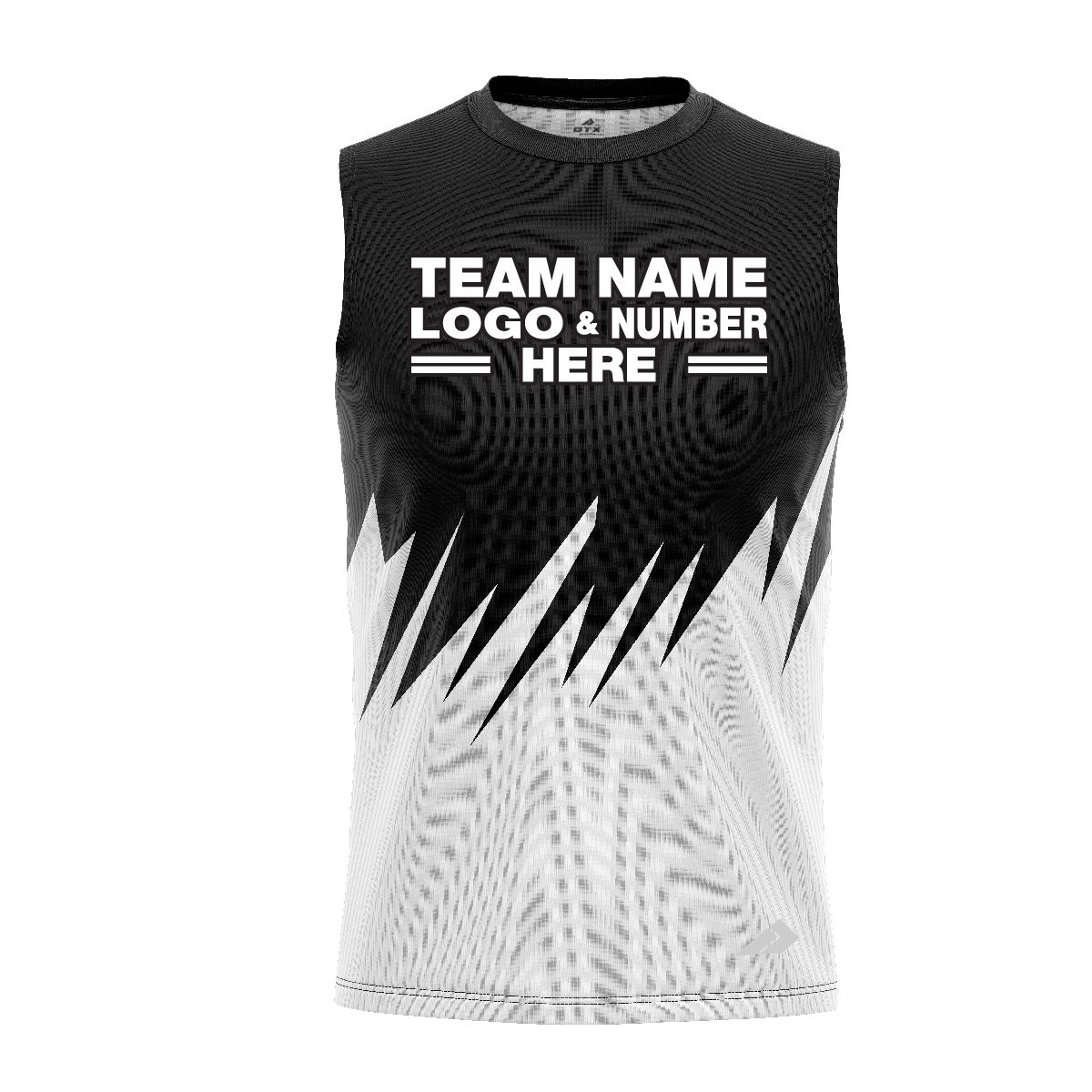 Custom Fully Sublimated Grass Pattern Black Performance Sleeveless 12531
