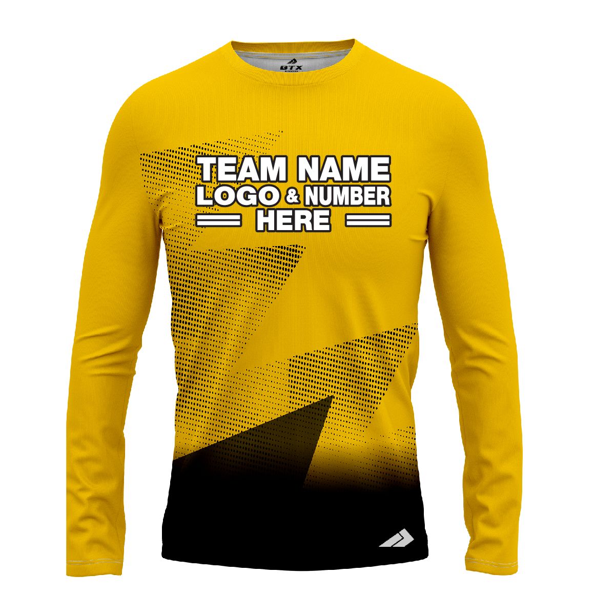 Custom Fully Sublimated Gradient Neon Pattern Yellow Performance Long Sleeves 12507