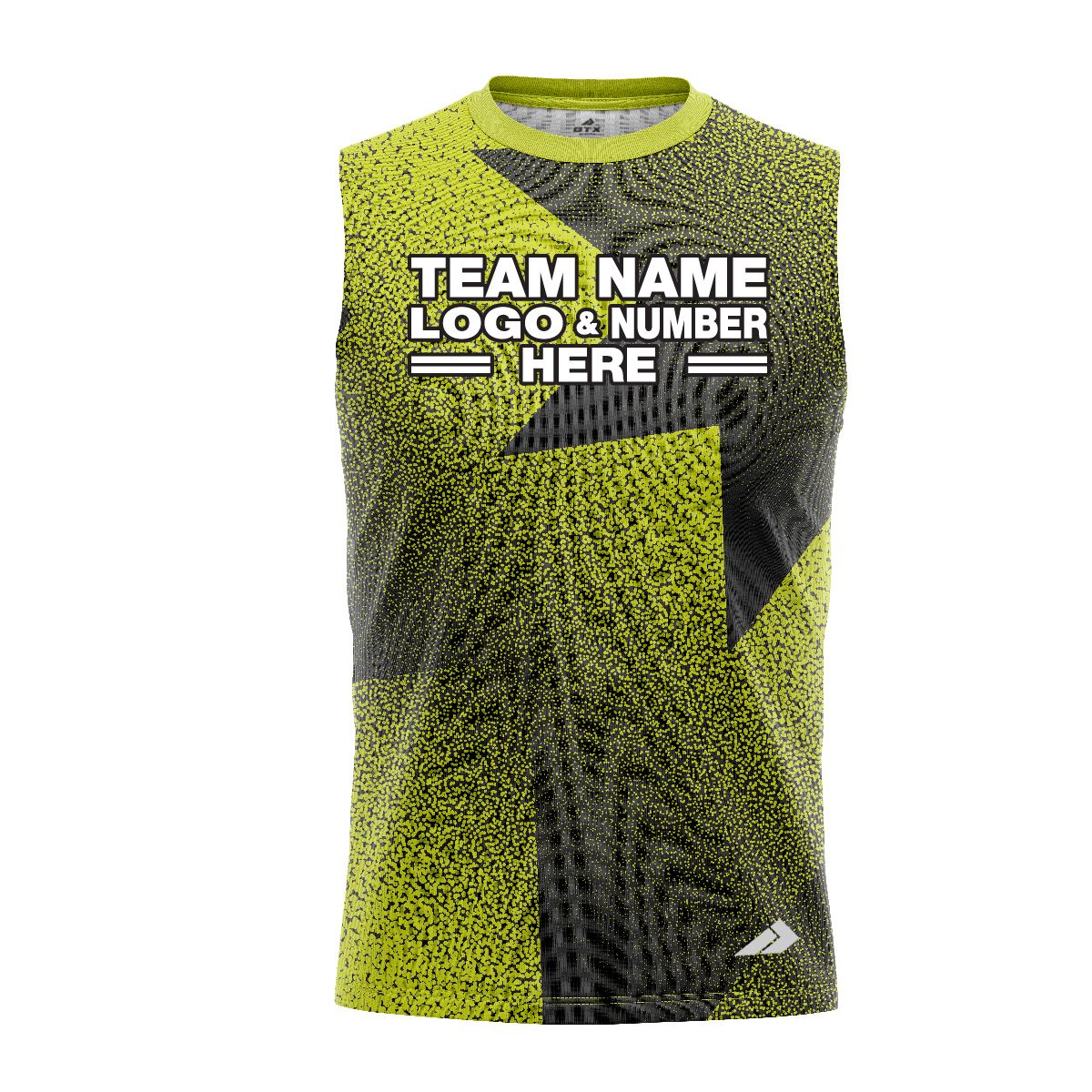 Custom Fully Sublimated Star Pattern Green Performance Sleeveless 12503