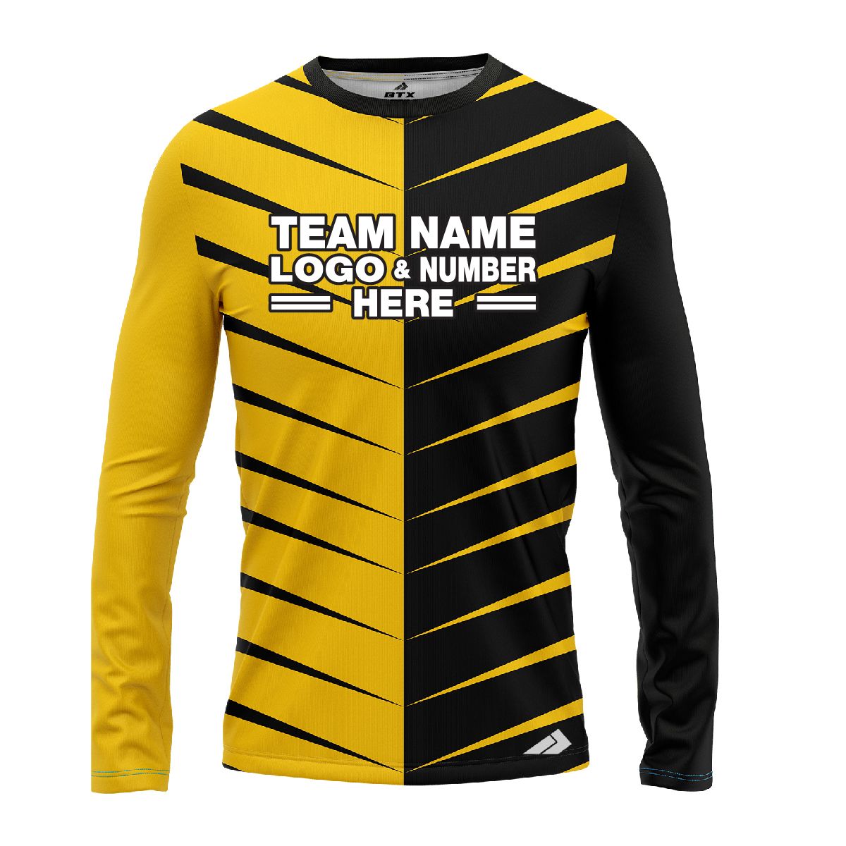 Custom Fully Sublimated Thorns Neon Pattern Yellow Performance Long Sleeves 12551