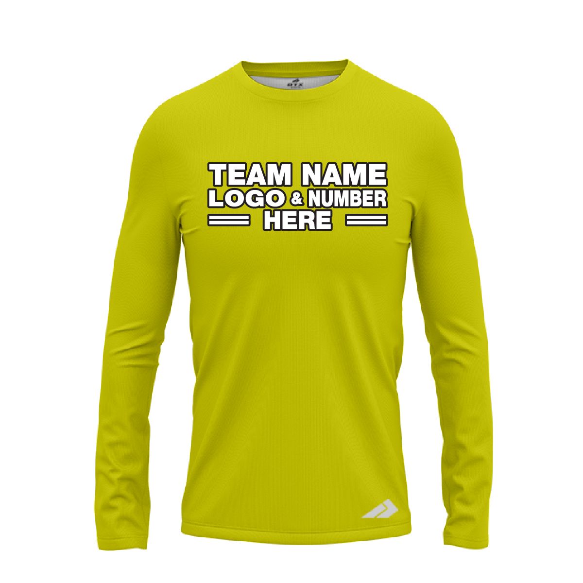 Custom Fully Sublimated Solid EE Pattern Apple Green Performance Long Sleeves 12747