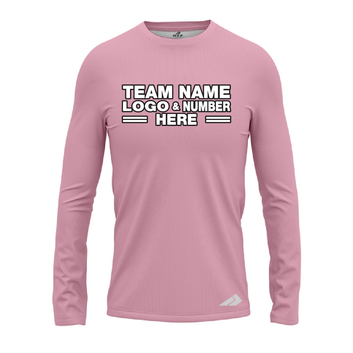 Custom Fully Sublimated Solid F19 Pattern Cameo Pink Performance Long Sleeves 12987