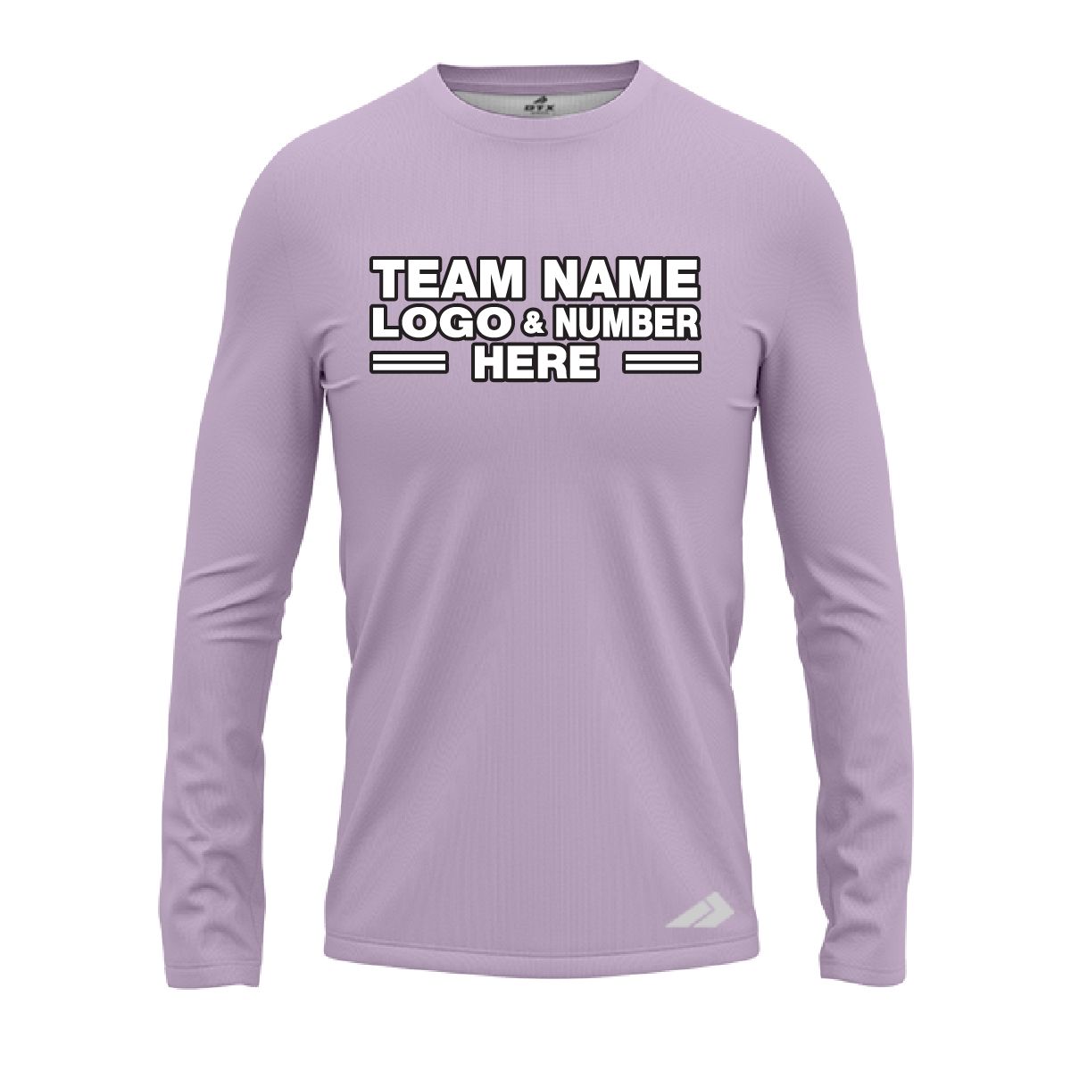 Custom Fully Sublimated Solid Q39 Pattern Pink Lavender Performance Long Sleeves 12999
