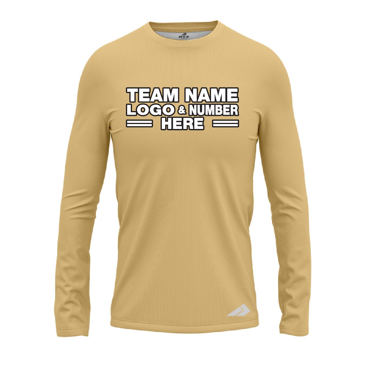Custom Fully Sublimated Solid Z20 Pattern Peach Orange Performance Long Sleeves 13035