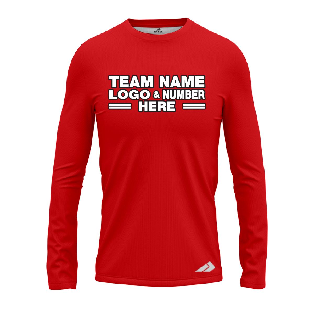 Custom Fully Sublimated Solid A5 Pattern Coral Performance Long Sleeves 13311