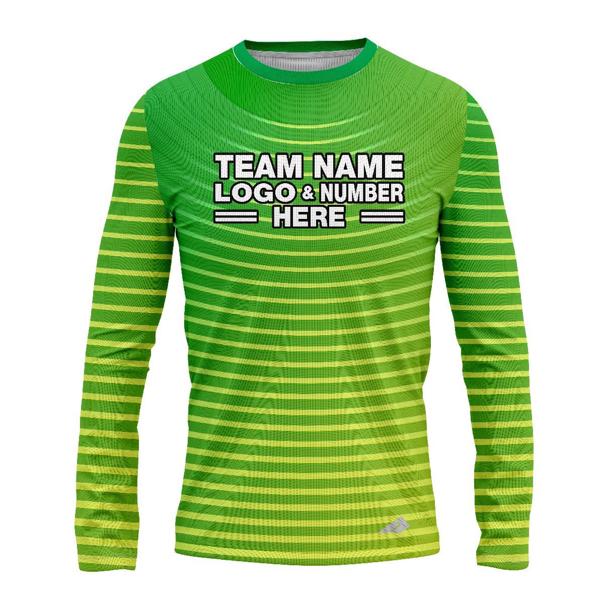 Custom Fully Sublimated Retro Style Two Neon Pattern Blues Performance Long Sleeves 13411