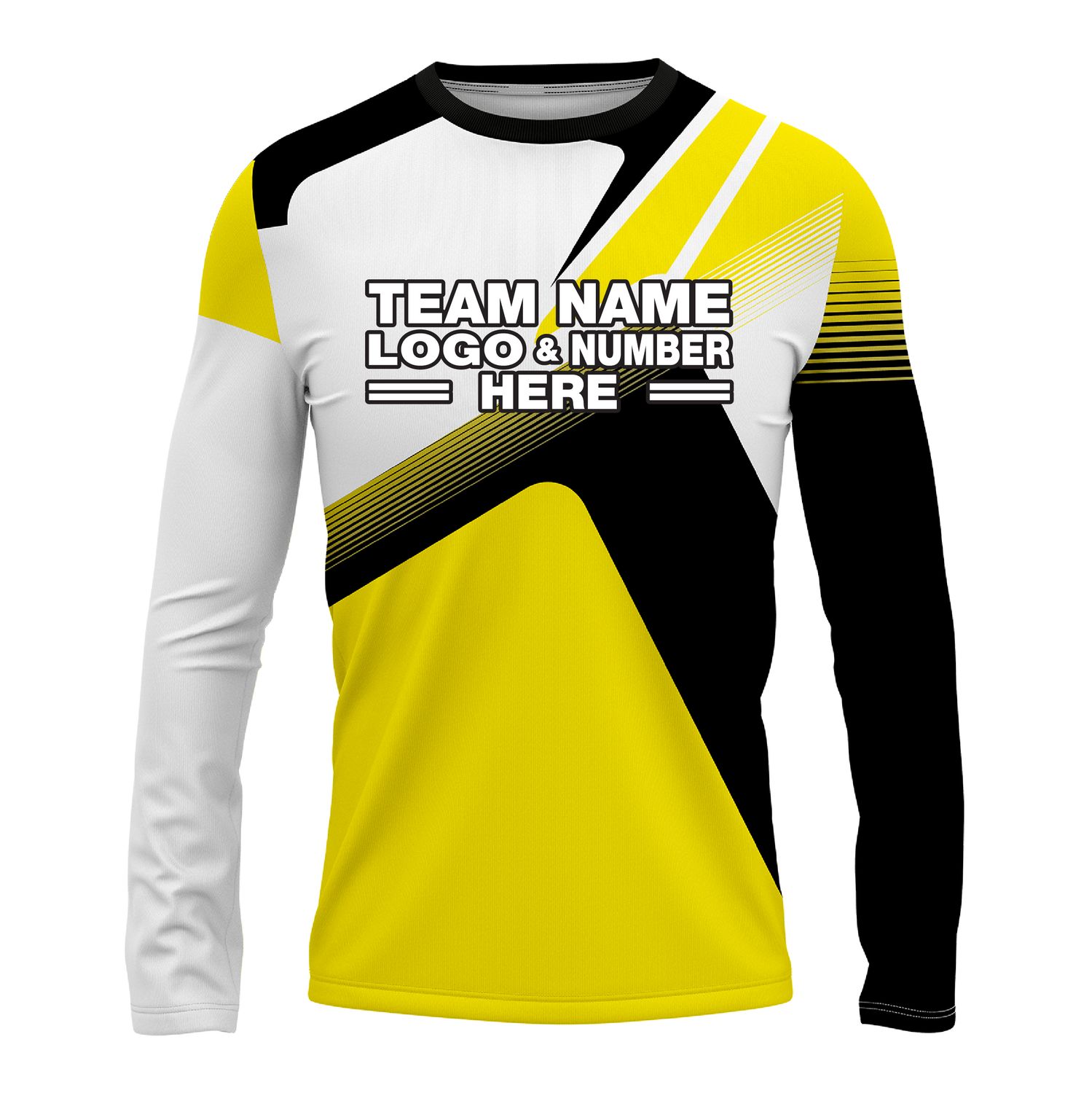 Custom Fully Sublimated Power Ranger Pattern Yellow Performance Long Sleeves 13459