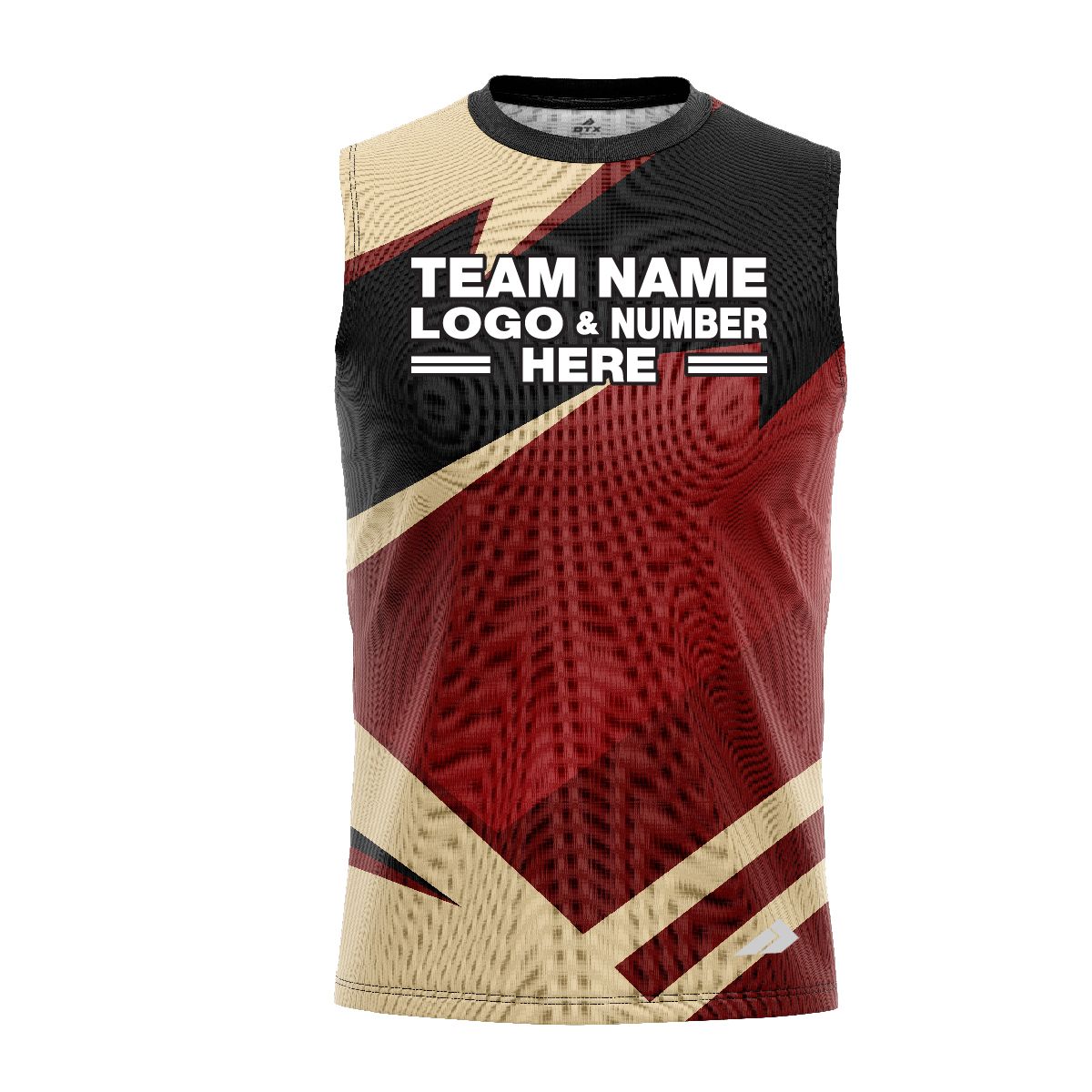 Custom Fully Sublimated Modern Pattern Vintage Red Performance Sleeveless 13503