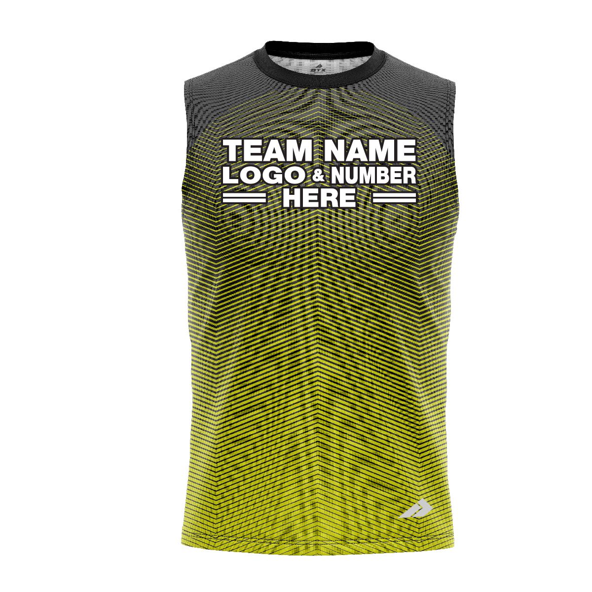 Custom Fully Sublimated Gradient Pattern Green Performance Sleeveless 13515