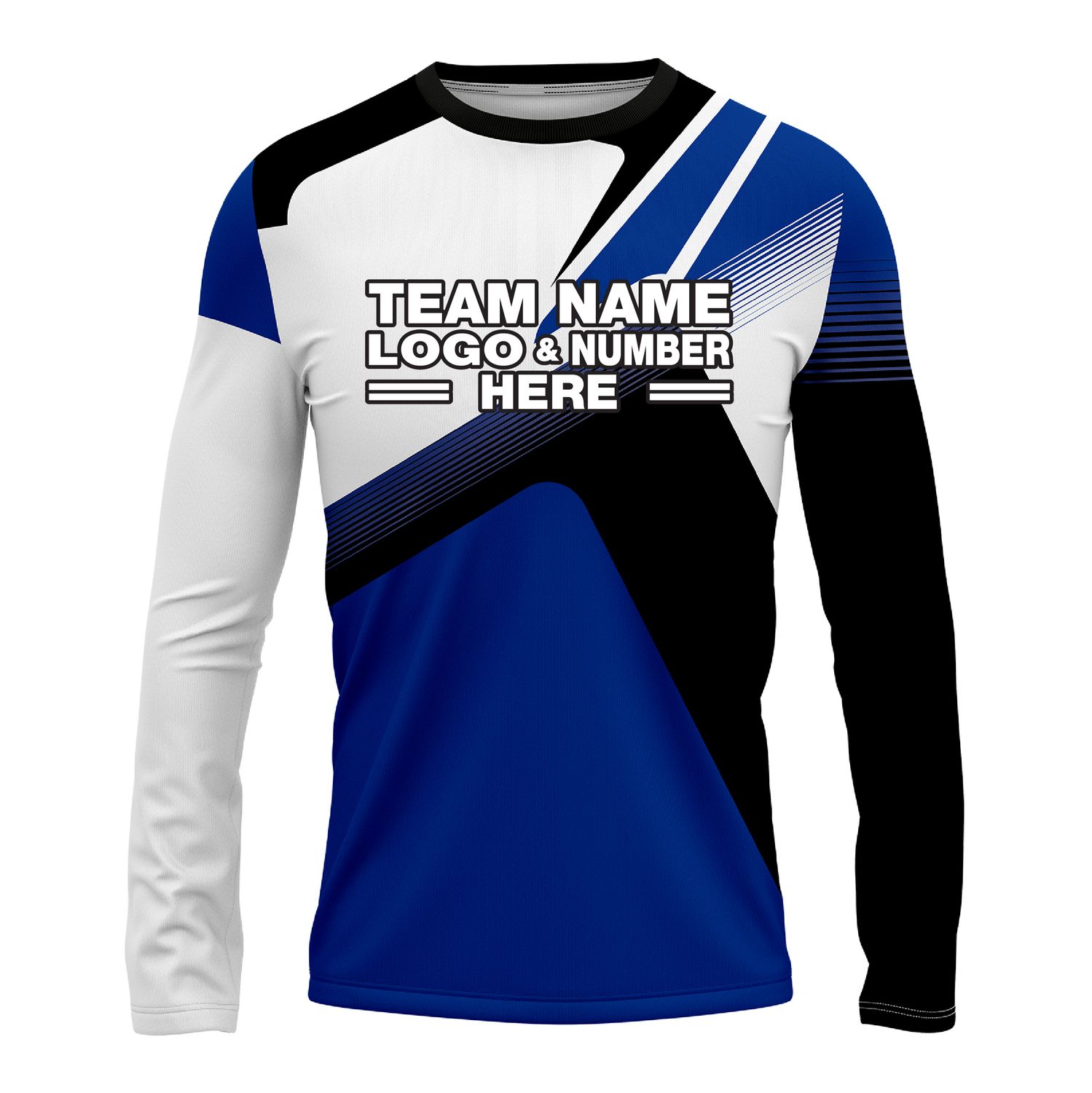 Custom Fully Sublimated Power Ranger Pattern Blue Performance Long Sleeves 13543