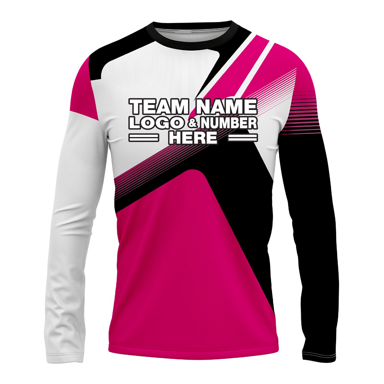 Custom Fully Sublimated Power Ranger Pattern Pink Performance Long Sleeves 13567