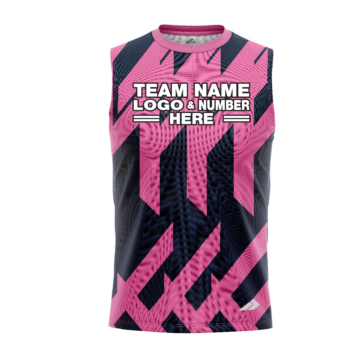 Custom Fully Sublimated Check Pattern Pink Blue Performance Sleeveless 13603
