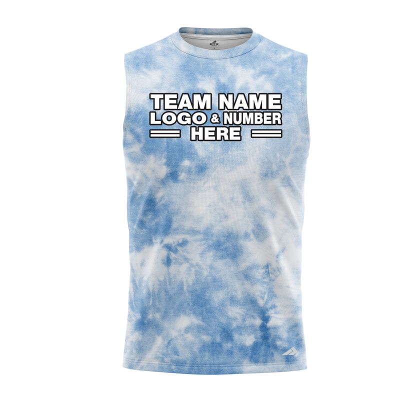 Custom Fully Sublimated Basic Tie Dye Pattern SkyBlue Performance Sleeveless 13971