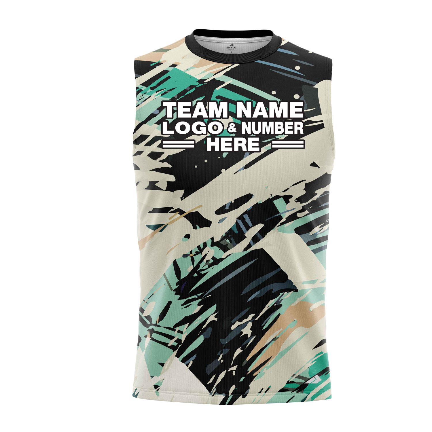Custom Fully Sublimated Half Tie Dye Pattern Performance Sleeveless 14203