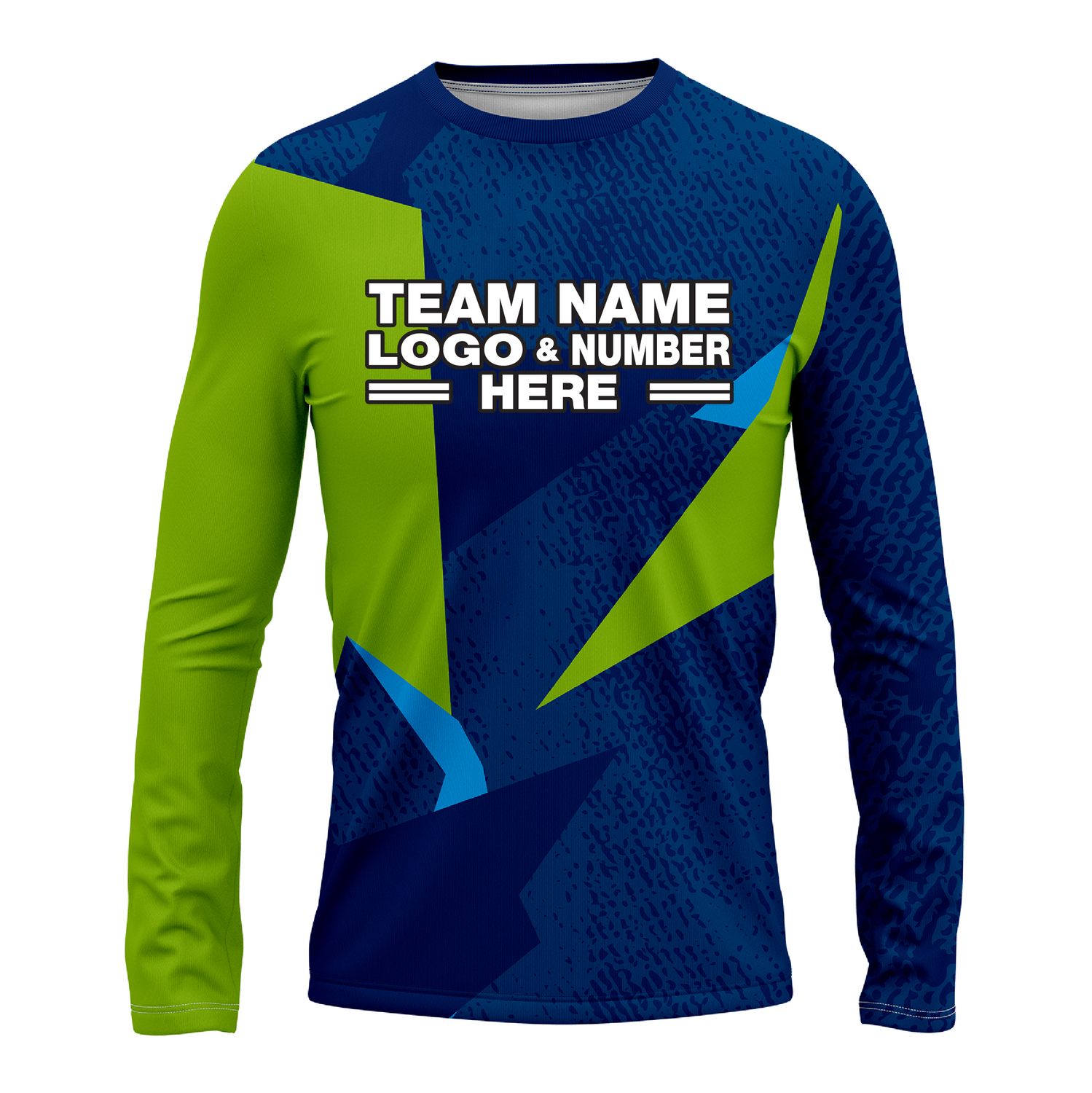 Custom Fully Sublimated Broken Glass Pattern Dark Performance Long Sleeves 14291