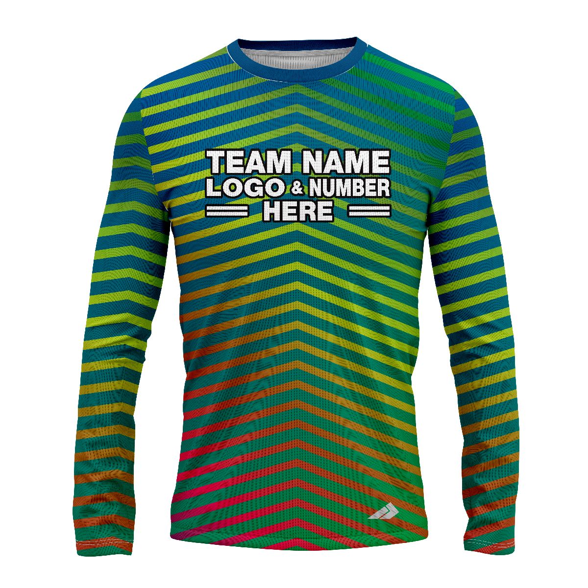 Custom Fully Sublimated Energetic Streaks Neon Pattern Multicolor Performance Long Sleeves 14479