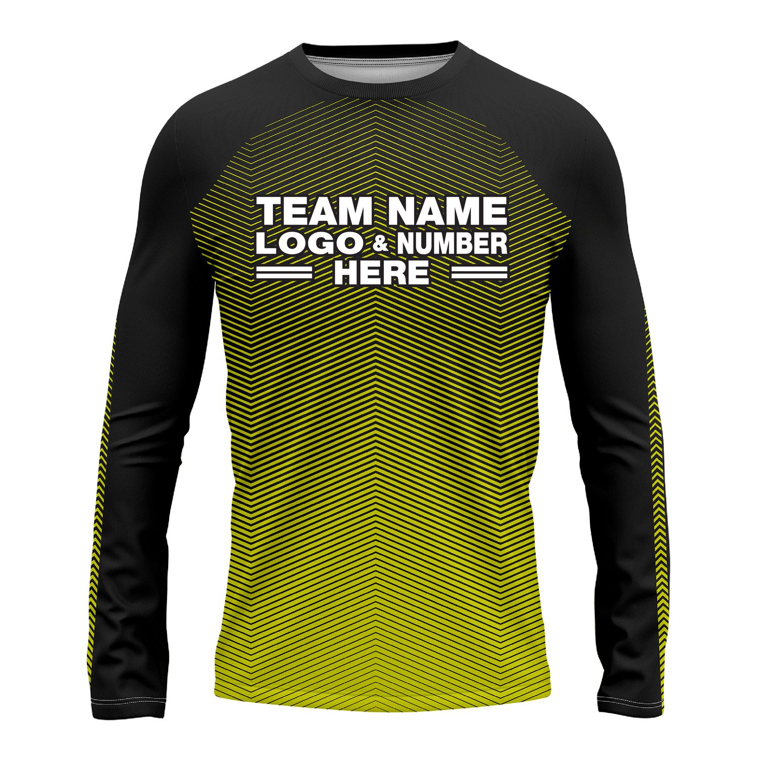Custom Fully Sublimated Gradient Pattern Green Performance Long Sleeves 14799