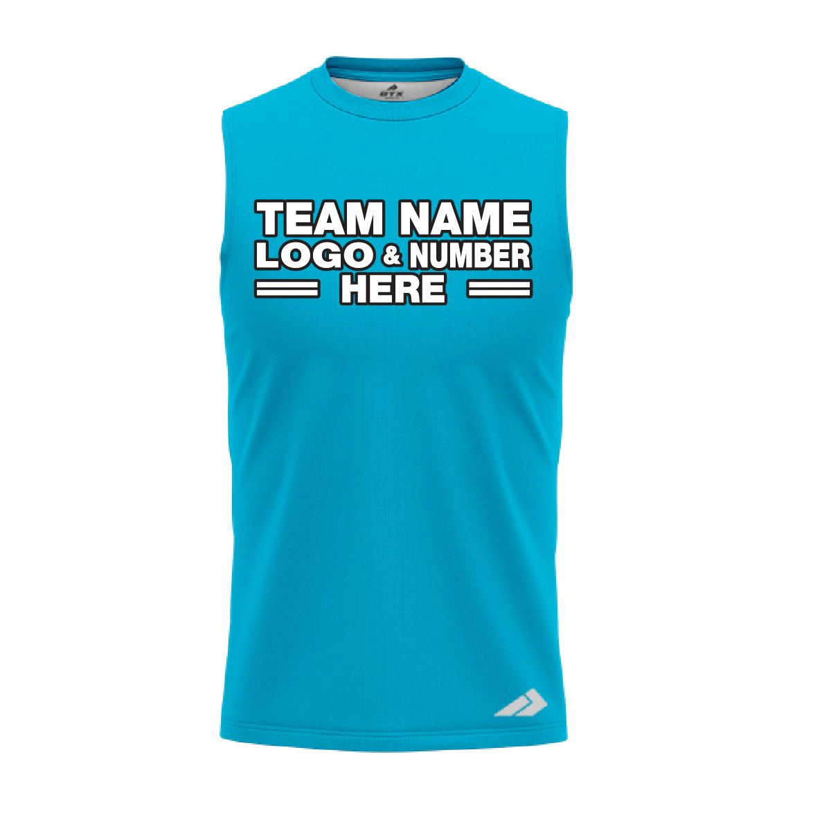 Custom Fully Sublimated Solid BB Pattern SkyBlue Performance Sleeveless 14931