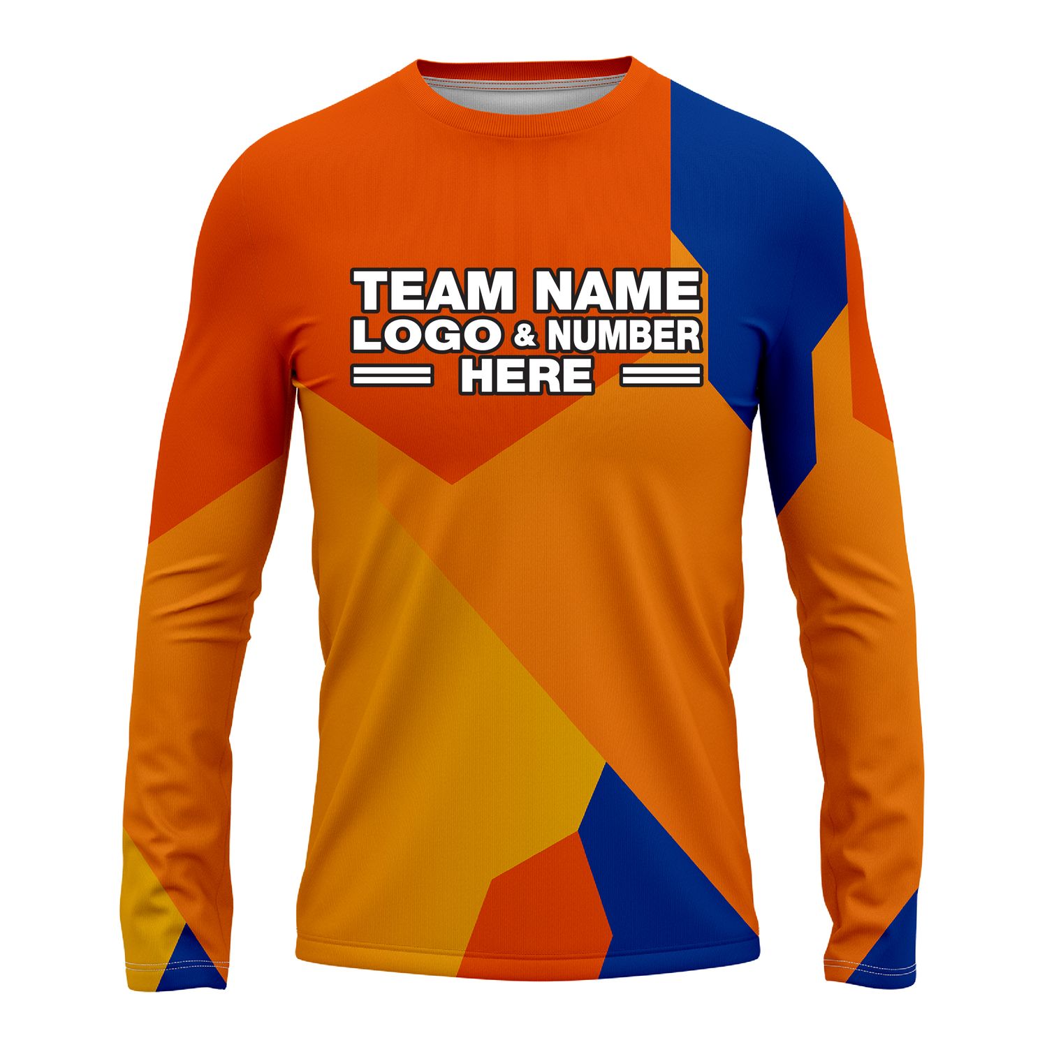 Custom Fully Sublimated Forms Pattern Green Blue Performance Long Sleeves 15019