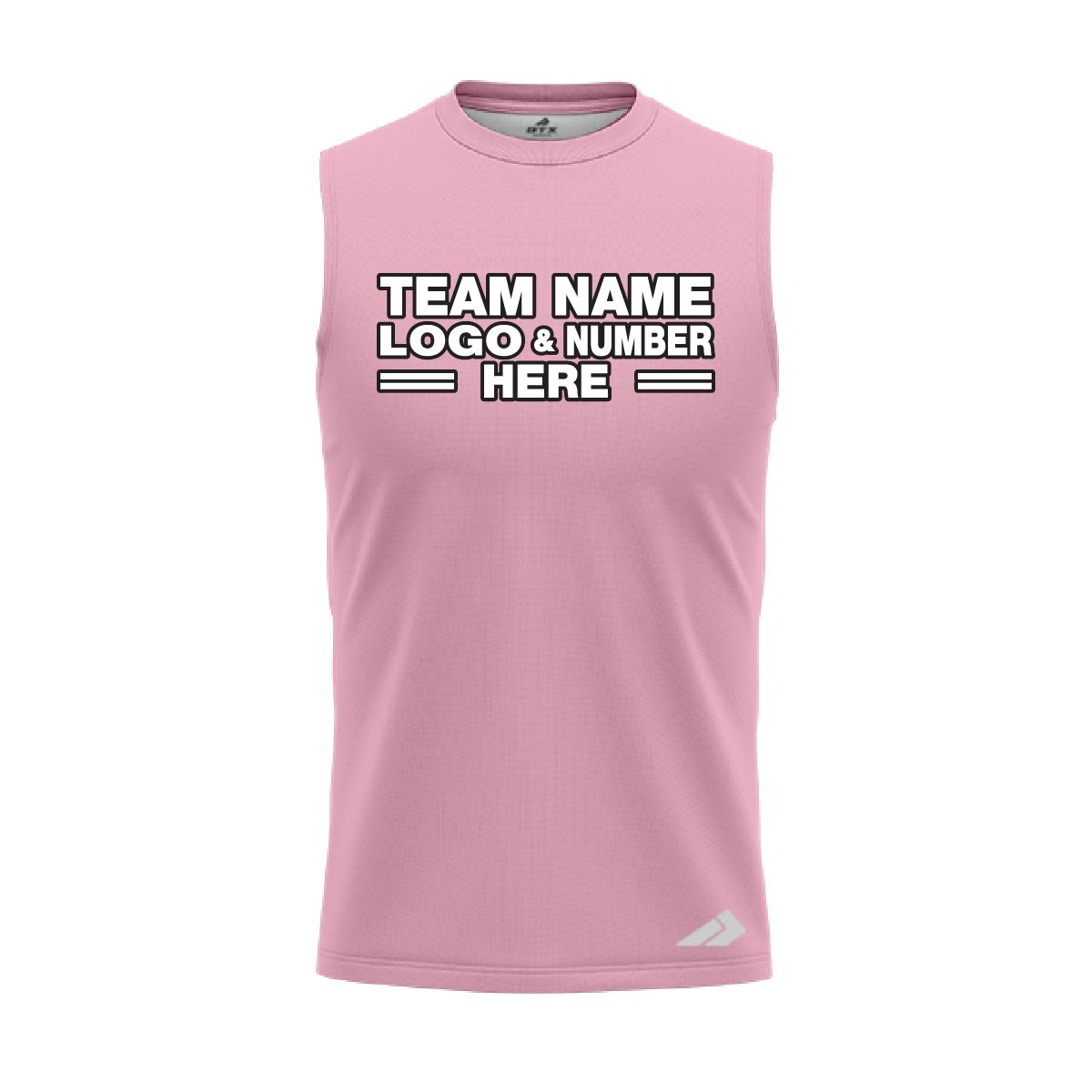 Custom Fully Sublimated Solid F19  Pattern Cameo Pink Performance Sleeveless 15219